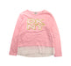 A Pink Long Sleeve T Shirts from DKNY in size 6T for girl. (Front View)