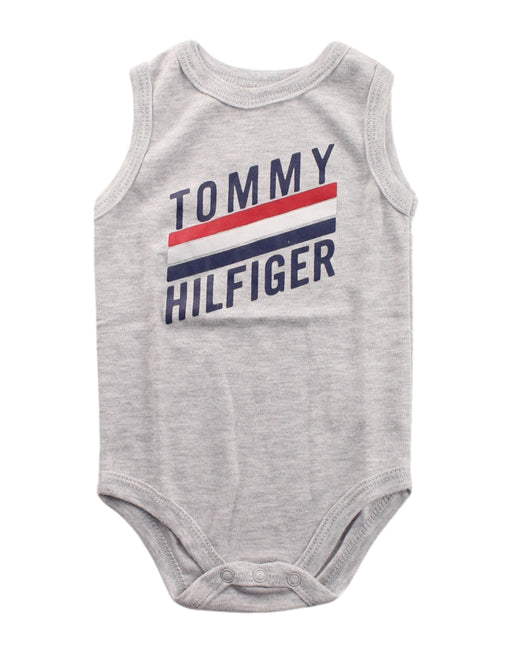 A Grey Sleeveless Bodysuits from Tommy Hilfiger in size 6-12M for boy. (Front View)