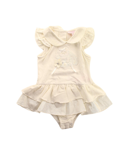 A White Short Sleeve Bodysuits from Nicholas & Bears in size 6-12M for girl. (Front View)