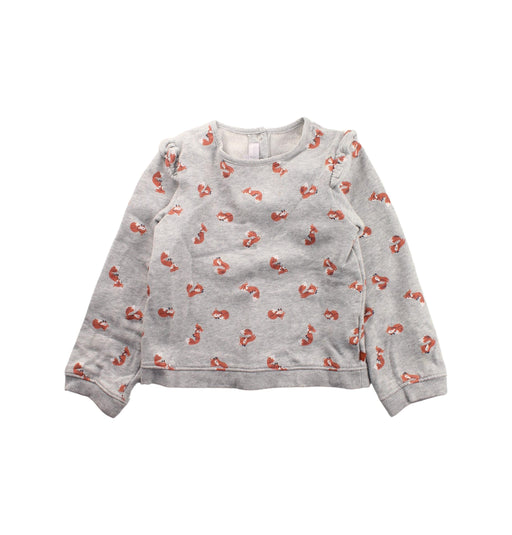 A Grey Crewneck Sweatshirts from Cadet Rousselle in size 4T for girl. (Front View)