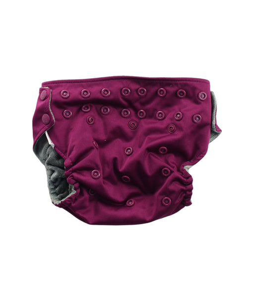 A Burgundy Swim Diapers from Rumparooz in size O/S for girl. (Front View)