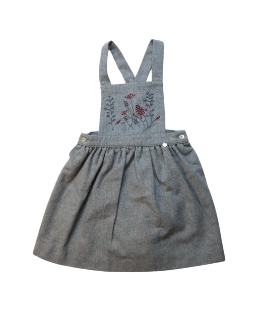 A Grey Overall Dresses from Purete du... Bebe in size 4T for girl. (Front View)