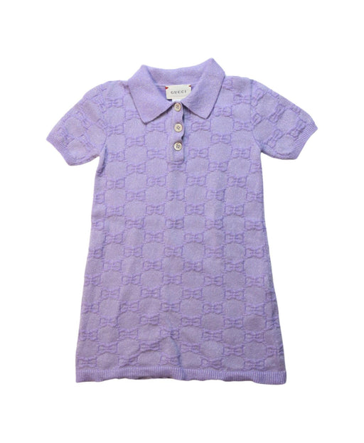 A Purple Short Sleeve Dresses from Gucci in size 3T for girl. (Front View)