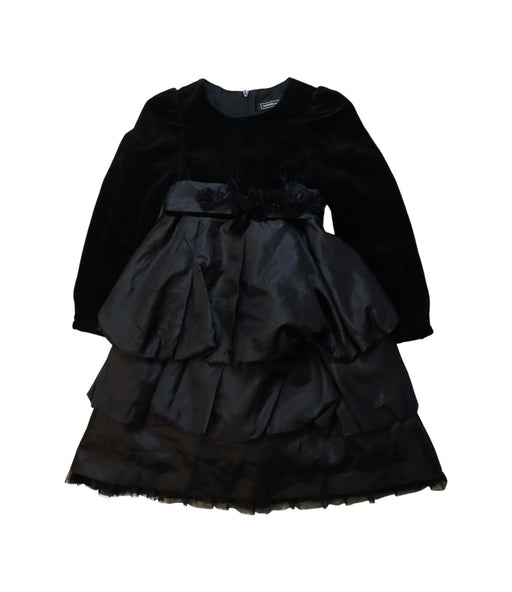 A Black Long Sleeve Dresses from Nicholas & Bears in size 4T for girl. (Front View)