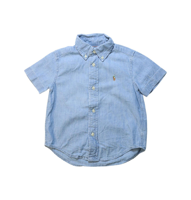 A Blue Short Sleeve Shirts from Ralph Lauren in size 2T for boy. (Front View)