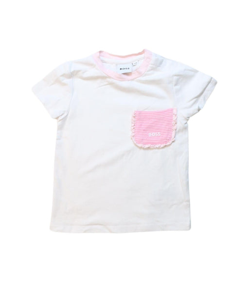 A Pink Short Sleeve T Shirts from Boss in size 3T for girl. (Front View)