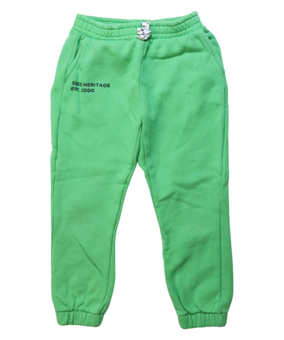 A Green Pants Sets from Seed in size 3T for neutral. (Back View)