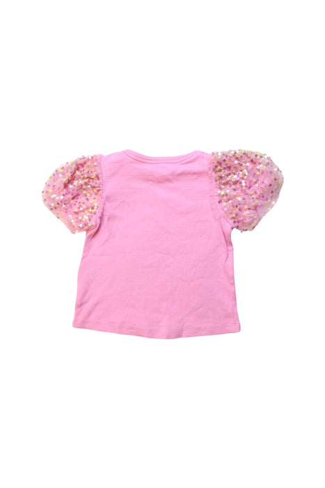 A Pink Short Sleeve Tops from Seed in size 2T for girl. (Back View)