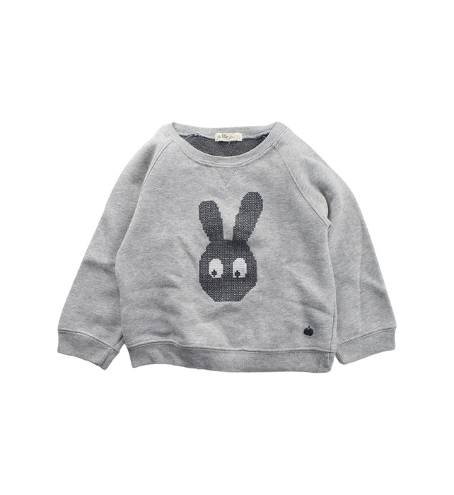 A Grey Crewneck Sweatshirts from The Bonnie Mob in size 4T for boy. (Front View)
