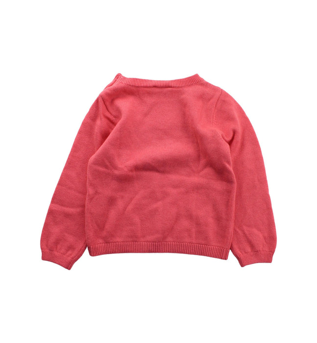 A Pink Knit Sweaters from Jacadi in size 3T for girl. (Back View)
