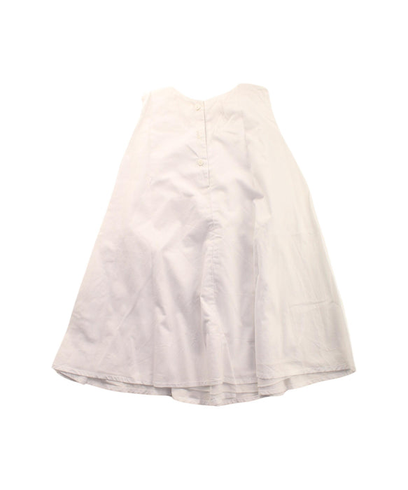 A White Sleeveless Dresses from Marese in size 2T for girl. (Back View)