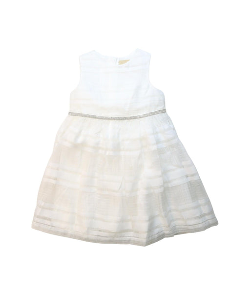 A White Sleeveless Dresses from Chickeeduck in size 4T for girl. (Front View)