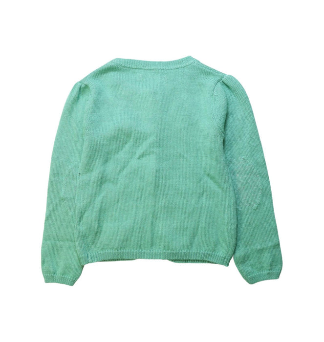 A Green Cardigans from La Compagnie des Petits in size 6T for girl. (Back View)