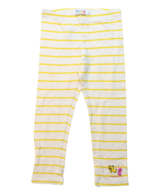 A Yellow Leggings from La Compagnie des Petits in size 4T for girl. (Front View)