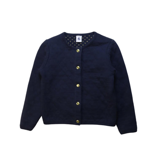 A Navy Cardigans from Petit Bateau in size 6T for girl. (Front View)