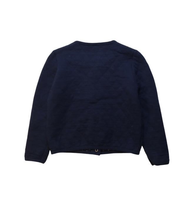 A Navy Cardigans from Petit Bateau in size 6T for girl. (Back View)