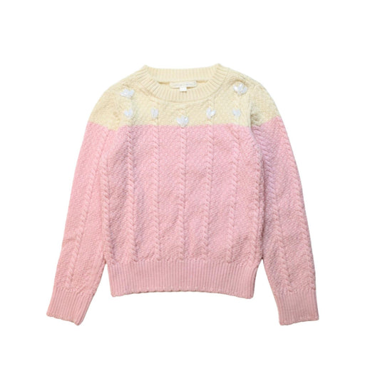 A Pink Knit Sweaters from Nicholas & Bears in size 4T for girl. (Front View)
