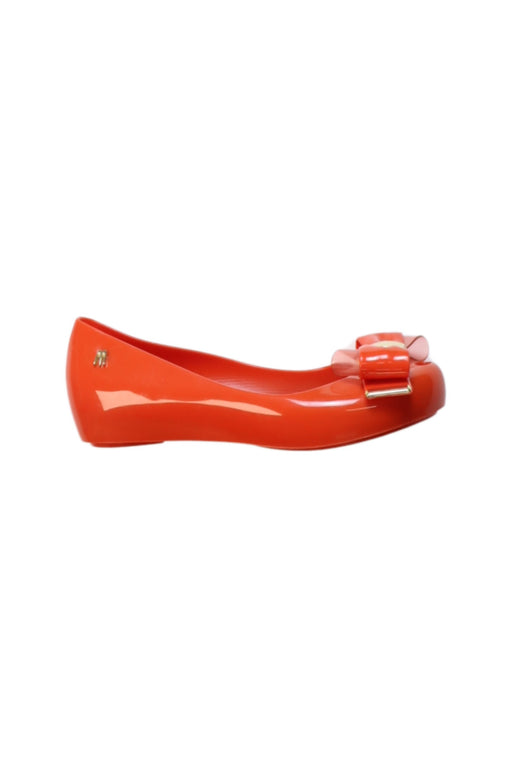 A Red Flats from Melissa in size 7Y for girl. (Front View)