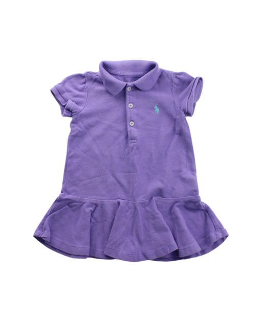 A Purple Short Sleeve Dresses from Ralph Lauren in size 3-6M for girl. (Front View)
