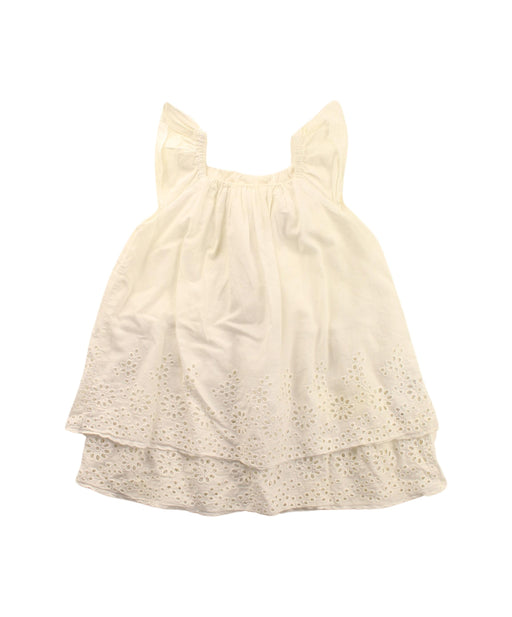 A White Short Sleeve Dresses from The Little White Company in size 6-12M for girl. (Front View)
