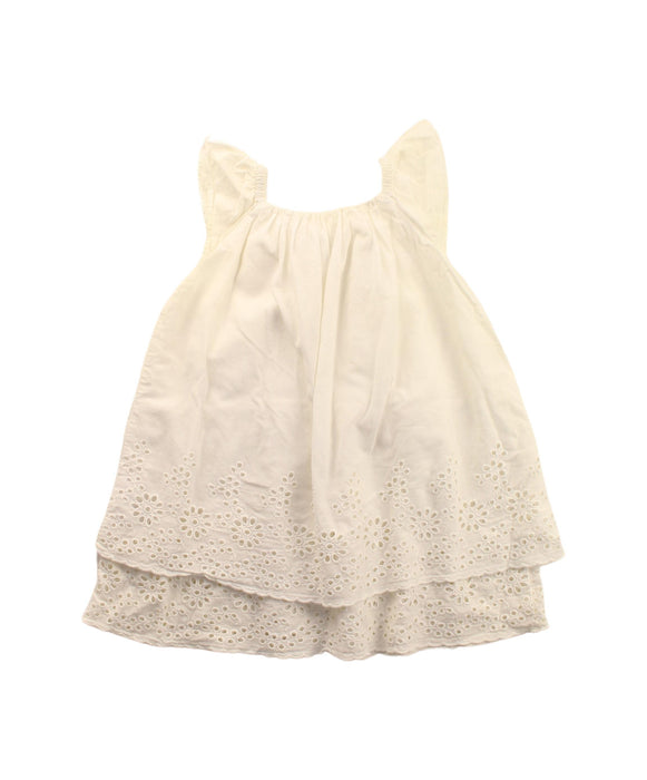 A White Short Sleeve Dresses from The Little White Company in size 6-12M for girl. (Back View)