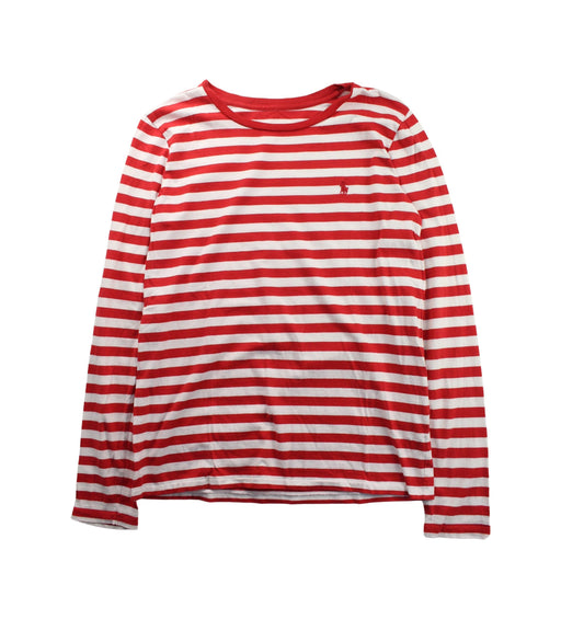 A Red Long Sleeve T Shirts from Polo Ralph Lauren in size 10Y for boy. (Front View)