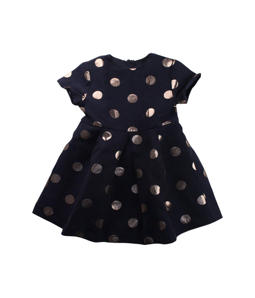 A Blue Short Sleeve Dresses from Jacadi in size 4T for girl. (Front View)