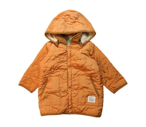 A Orange Coats from BEAMS in size 18-24M for neutral. (Front View)
