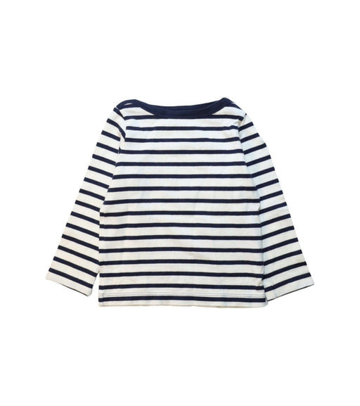 A Navy Long Sleeve T Shirts from Petit Bateau in size 3T for neutral. (Front View)