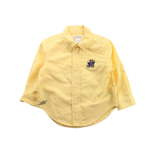 A Yellow Long Sleeve Shirts from Ralph Lauren in size 6-12M for boy. (Front View)