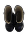 A Black Rain Boots from Hunter in size 3T for boy. (Back View)
