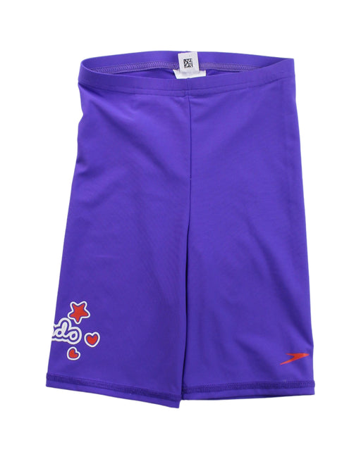 A Purple Swim Shorts from Speedo in size 6T for boy. (Front View)
