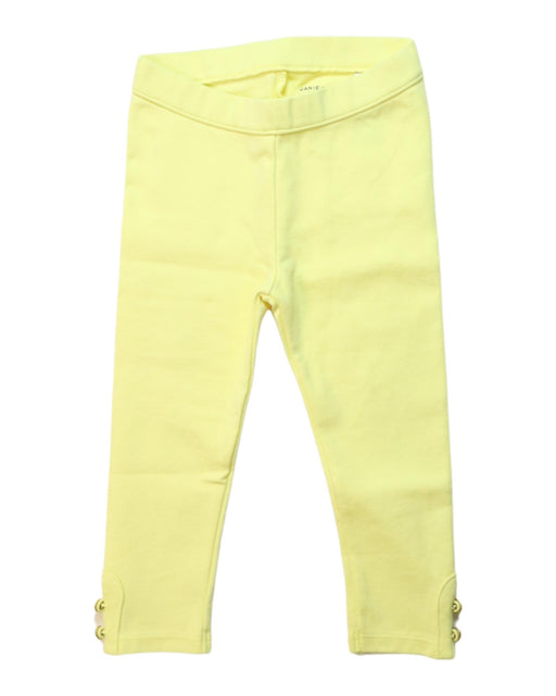 A Yellow Leggings from Janie & Jack in size 18-24M for girl. (Front View)
