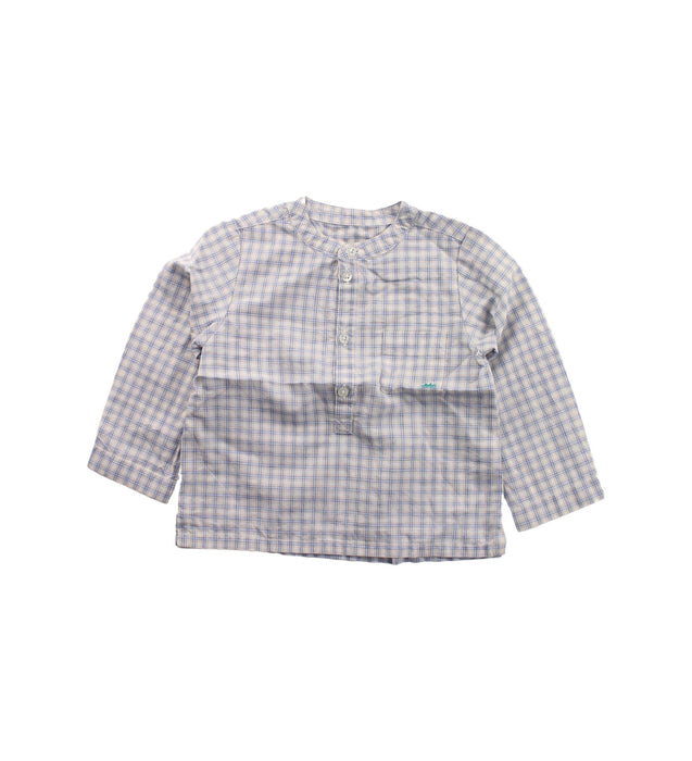 A Blue Long Sleeve Shirts from Marie Chantal in size 6-12M for boy. (Front View)