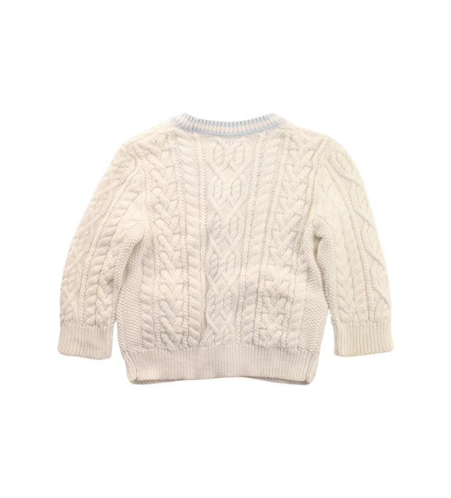 A White Cardigans from Ralph Lauren in size 6-12M for neutral. (Back View)