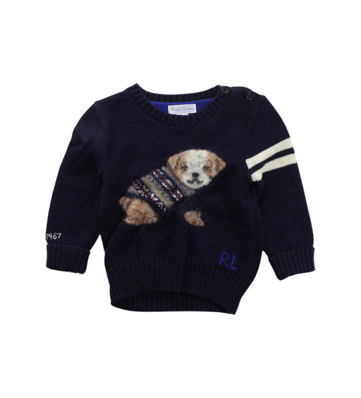 A Blue Knit Sweaters from Ralph Lauren in size 6-12M for boy. (Front View)