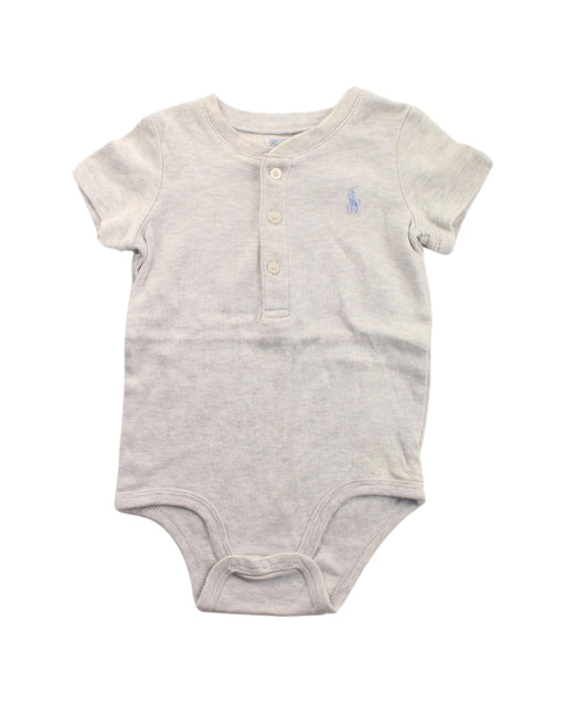 A White Short Sleeve Bodysuits from Ralph Lauren in size 3-6M for neutral. (Front View)