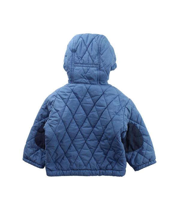 A Blue Puffer/Quilted Jackets from Patagonia in size 12-18M for boy. (Back View)