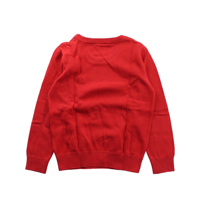 A Red Knit Sweaters from Jacadi in size 4T for boy. (Back View)
