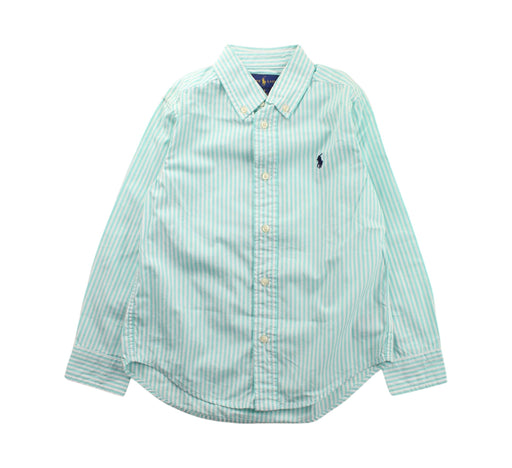 A Green Long Sleeve Shirts from Ralph Lauren in size 5T for boy. (Front View)