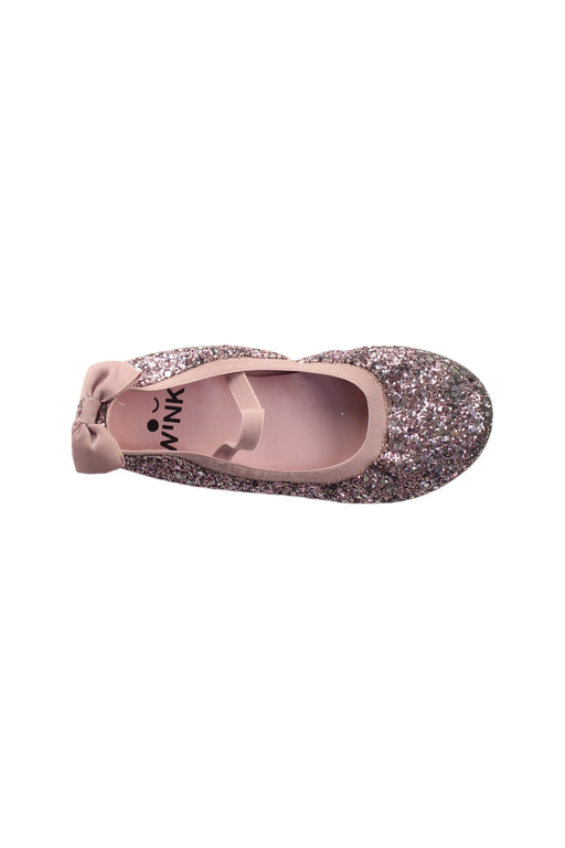 A Pink Flats from WiNK in size 7Y for girl. (Front View)