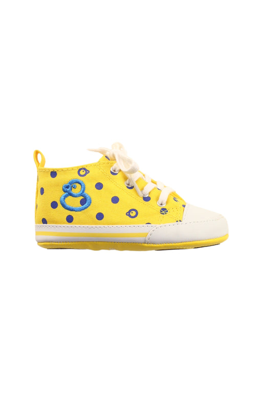 A Yellow Sneakers from Sugarman in size 12-18M for boy. (Front View)