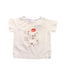 A White Short Sleeve T Shirts from Jacadi in size 3-6M for girl. (Front View)