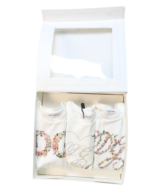A Multicolour Short Sleeve Bodysuits from Dolce & Gabbana in size 6-12M for girl. (Front View)