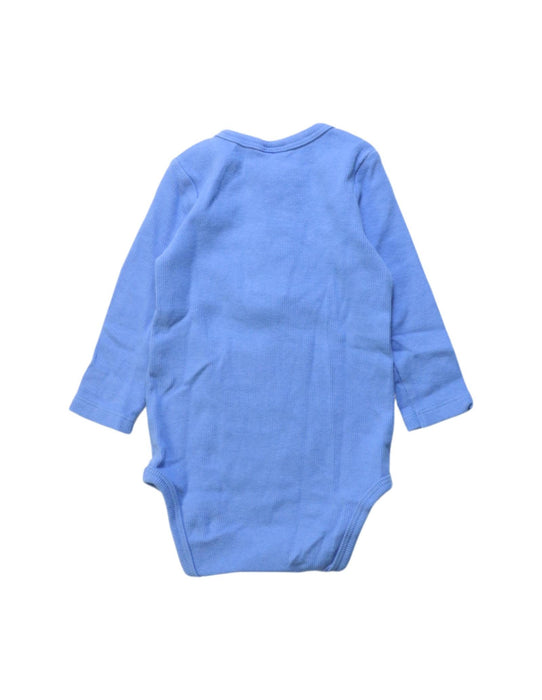 A Blue Long Sleeve Bodysuits from Seed in size 3-6M for boy. (Back View)