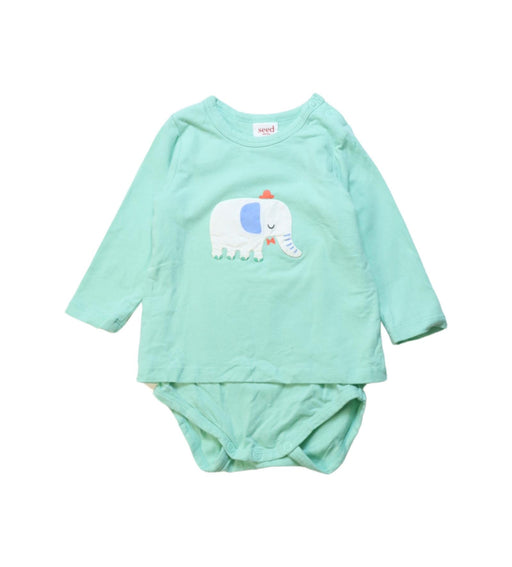 A Multicolour Long Sleeve Bodysuits from Seed in size 3-6M for neutral. (Front View)