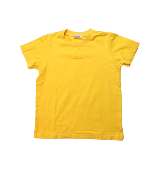 A Yellow Short Sleeve T Shirts from Miki House in size 5T for boy. (Front View)