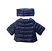 A Navy Puffer/Quilted Jackets from Nicholas & Bears in size 12-18M for boy. (Back View)
