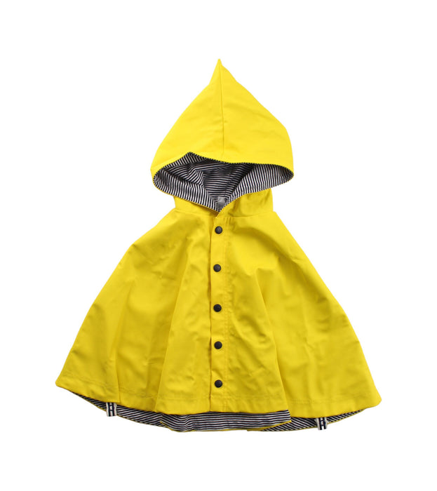 A Yellow Capes & Ponchos from Petit Bateau in size 0-3M for girl. (Front View)