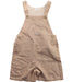 A Brown Overall Shorts from Purebaby in size 3T for girl. (Front View)